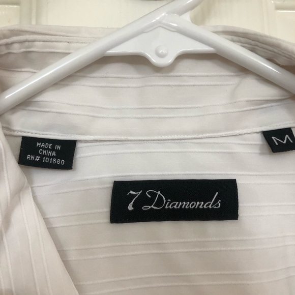 7 of Diamonds White Button Down Shirt - Picture 7 of 7